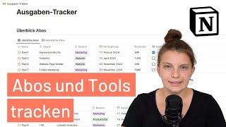 AusgabenTracker für Tools und Abos in Notion erstellen Schritt für Schritt inkl Template [upl. by Luigino210]