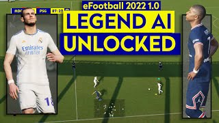 eFootball 2022 10 First FULL Match vs Legend AI on FULL MANUAL [upl. by Annocahs]