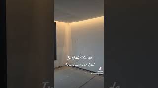 Instalación de iluminarias Led en cortineros iluminaciones directas e indirectas en la habitación [upl. by Roi]