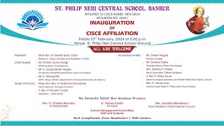 ST PHILIP NERI CENTRAL SCHOOL BASRUR  INAUGURATION OF CISCE AFFILIATION  23022024  500 PM [upl. by Ynna436]