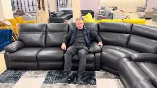 Natuzzi New Model Prototype Zero Gravity Sofa Rocking Reclining ChairCorner Piece Leather Clearance [upl. by Thorin90]