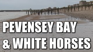 Pevensey Bay amp White Horses in East Sussex  English beach fishing locations South Coast England [upl. by Darcey278]