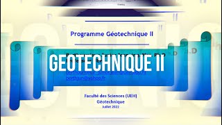 Plan du cours de Géotechnique II [upl. by Raamaj]