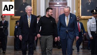 Zelenskyy arrives on Capitol Hill to implore Congress to approve Ukraine aid [upl. by Eerrahs554]