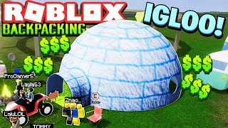 I BOUGHT A IGLOO in ROBLOX BACKPACKING [upl. by Kamila]