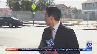 KTLA live shot on hitandrun interrupted by car wreck [upl. by Nylesor]