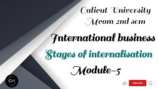 Stages of internalisationInternational businessMcom 2nd semCalicut University [upl. by Noillid86]