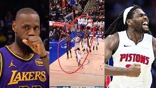 Isaiah Stewart Wants To Fight Lebron After This Block  LA Lakers Weakness Exposed By The Pistons [upl. by Ahsac]