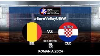 𝐋𝐈𝐕𝐄  BEL 🆚 CRO  CEV U18W  Final Round [upl. by Asillim]