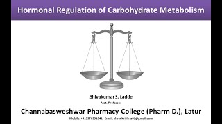 22Hormonal Regulation of Carbohydrate Metabolism [upl. by Ajak901]