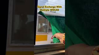 LOCO PILOT SIGNAL EXCHANGE WITH WDG4D LOCO PILOT JOB VLOG shorts locopilot railway wdg4d [upl. by Kay]