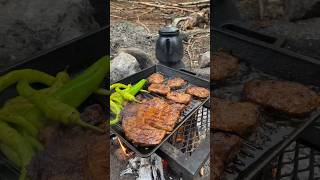 Kampta akşam yemeği 🏕️🥩 kamp doğa kamping camping [upl. by Dare]