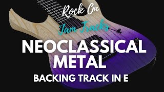 E Minor Metal Backing Track  Slow Neoclassical Metal  70 bpm  Guitar Backing Track [upl. by Guimar]