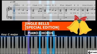 Jingle bells Piano Chords And Melody  Special Edition  Intermediate Tutorial  Holiday Songs [upl. by Cappello]