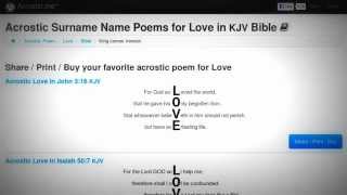 Acrostic poems about Love [upl. by Nirmak]