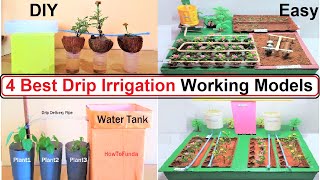 4 best drip irrigation working model ideas  diy  simple and easy  howtofunda  class 9  class 10 [upl. by Arnoldo]