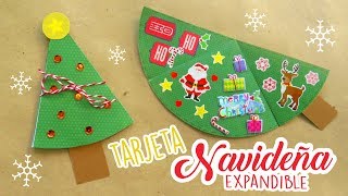 6 TARJETAS PARA REGALAR EN NAVIDAD  PINITO NAVIDEÑO EXPANDIBLE🎄 [upl. by Rai90]