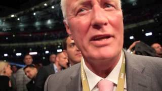 BARRY HEARN RINGSIDE REACTION TO CARL FROCHS KNOCKOUT OF GROVES  WEMBLEY [upl. by Hcelemile]