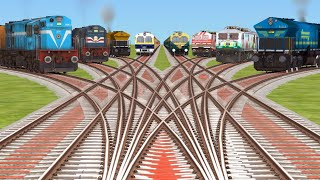 8 Grandient 3D🧿Railroad Crossing Tracks  Realistic Freight Express  train games railways [upl. by Znieh943]