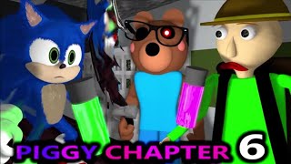 PIGGY VS BALDI amp SONIC chapter 6 roblox game horror [upl. by Hubert541]