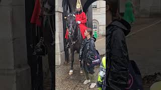 She was not happy but dont touch the horse london kingsguard horseguardsubscribe channel [upl. by Corly78]