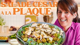 SALADE CÉSAR AU POULET GRILLÉ À LA PLAQUE [upl. by Yrrat654]