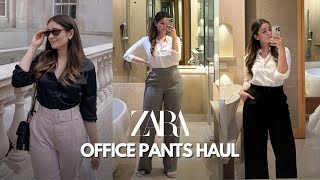 ZARA Office Pants Haul  Formal Pants amp Trousers You Must Have  Sana Grover [upl. by Porush]