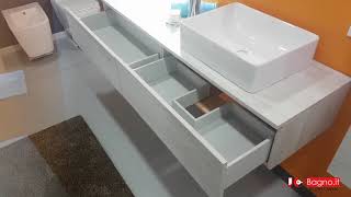 Mobile Bagno Sospeso Moderno KLARA  Arredo Bagno Componibile [upl. by Cumine771]