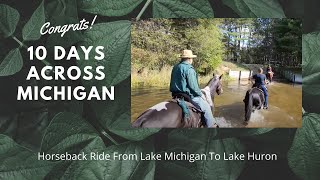 MTRA Shore to Shore September 2018  Horseback Riding Across Michigan  Horse Camping [upl. by Cornwell]