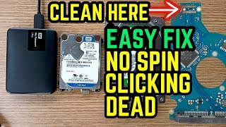 How to Repair a Broken Hard Drive with Clicking Noise  Dead  No Spin  Data Recovery [upl. by Enirbas302]