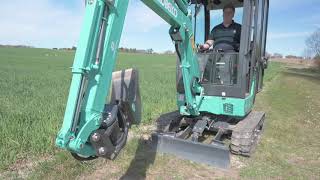 Sådan graver du med en minigraver Kobelco SK18 [upl. by Rodi]