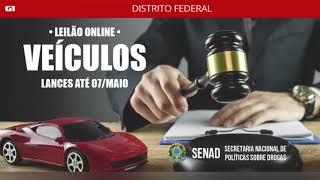 Leilão Ministério da Justiça SENAD • AO VIVO no G1  Lances até 07Maio  Parque dos Leilões [upl. by Oshinski555]