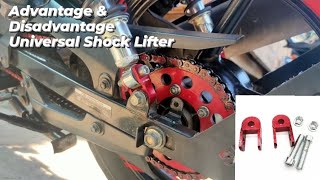 How to Install Universal Shock Lifter  Advantage amp Disadvantage  Yamaha SZR 150 [upl. by Laurianne580]