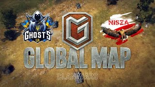 WOT  GLOBAL MAP  CLAN WARS  1453 vs NISZA  G4UA [upl. by Efren341]