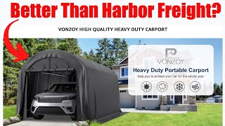 New Portable Carport Heavy Duty Construction  Better Than Harbor freight Cover Pro [upl. by Volpe883]