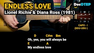 Endless Love  Lionel Richie amp Diana Ross 1981 Easy Guitar Chords Tutorial with Lyrics [upl. by Yelah]