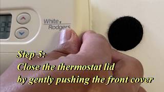 How to Change the batteries for Roger white Thermostat [upl. by Aubrey]