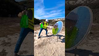 Burning Different Objects with a Solar Concentrator Testing the Power of Sunlight [upl. by Eatnoid]