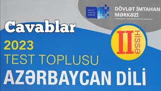 Azərbaycan Dili yeni test toplusu cavabları 2ci hissə 2023 DİM [upl. by Licec]