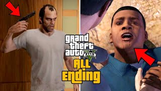 GTA 5  All 5 Endings ABC Secret amp BETA [upl. by Akkim]