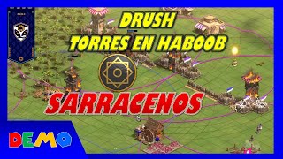 TORRES CON SARRACENOS EN HABOOB  Ft CyA Link  DEMOmx  Age of Empires 2 DE  AoE2  mapa haboob [upl. by Hanah]