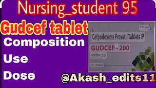 GUDCEF tablet  Cefpodoxime tablet  Gudcef 200 tablet  Tranding video doctordoctor [upl. by Traggat]