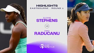 Sloane Stephens vs Emma Raducanu  2024 Eastbourne Round 1  WTA Match Highlights [upl. by Akinat]