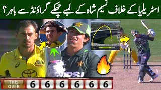 😱Naseem shah Unbelievable Batting against Australia 1st odi 2024  naseem Shah batting  pak vs aus [upl. by Eilema]