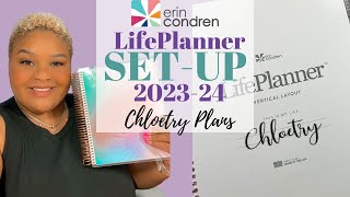 NEW Erin Condren LifePlanner SetUp 202324  Chloetry Plans [upl. by Angadresma811]