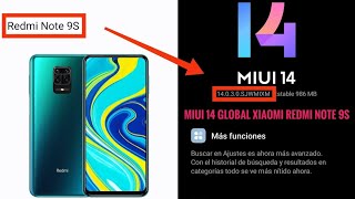 MIUI 14 Global Estable Xiaomi Redmi Note 9S [upl. by Oiluarb]