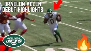 ROOKIE RB Braelon Allen SHINES in NFL Debut 🌟  Preseason 2024 Highlights [upl. by Sadella628]