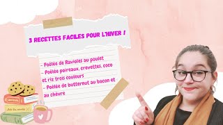 3 recettes faciles pour lhiver 🍂 [upl. by Atinit]