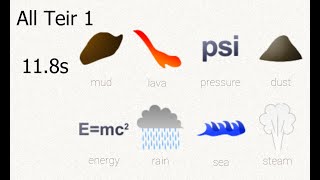 Little Alchemy speedrun  11800s  all Tier 1 [upl. by Einatirb529]