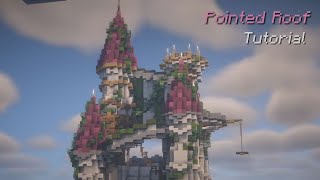 Minecraft pointed roof tutorial  examples [upl. by Genvieve]